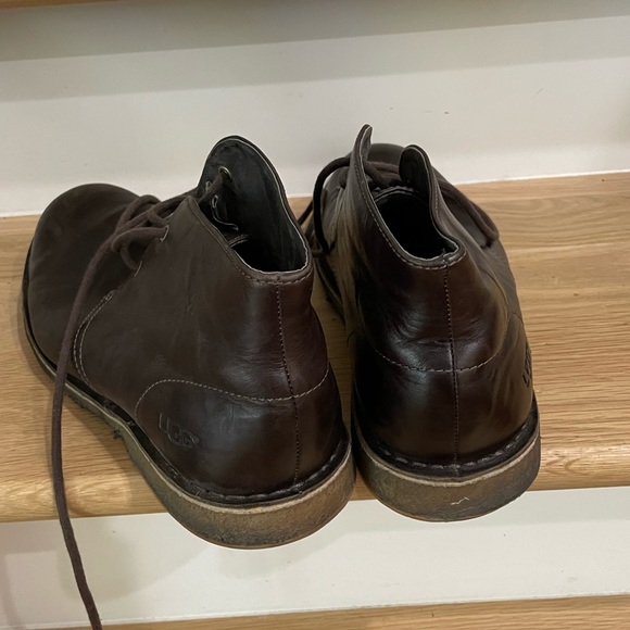 Ugg Leighton Leather Ankle Boots Size 9 brown - Picture 4 of 7